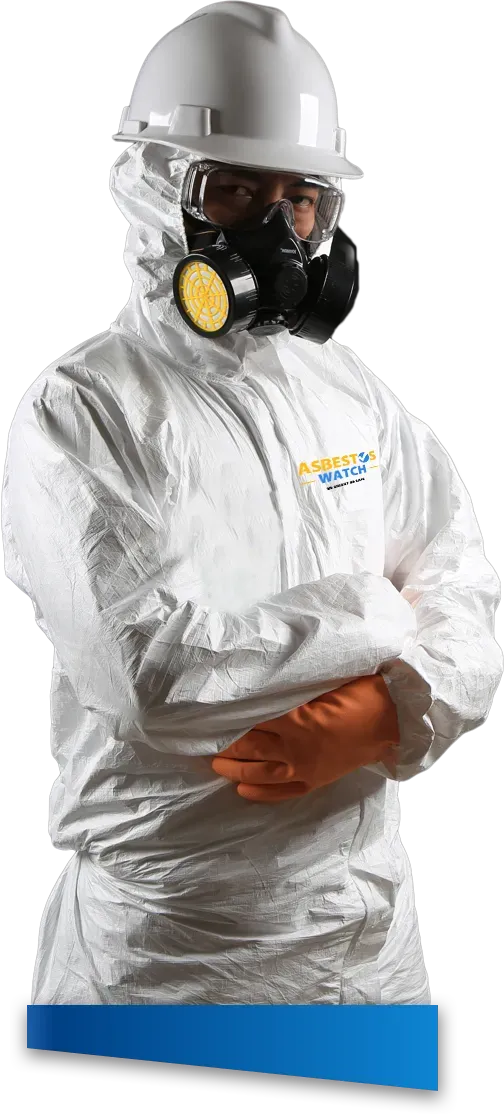 Asbestos Watch technician in full protective equipment